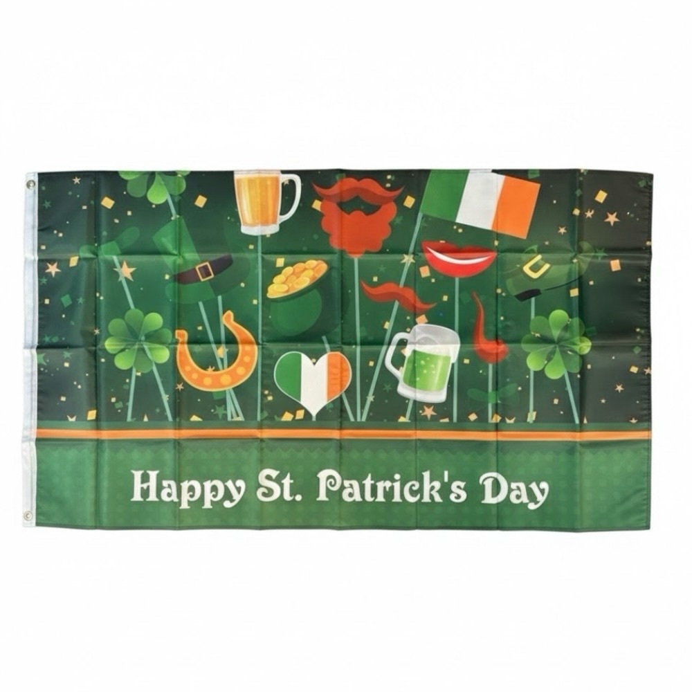 Happy St Patricks Day Flag Banner 3x5 Ireland Irish Saint Paddy’s Party …